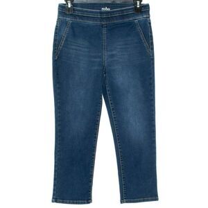 Soho Womens Jeans High Waist Cropped Legging Pull On Minimalist Blue Small HI
